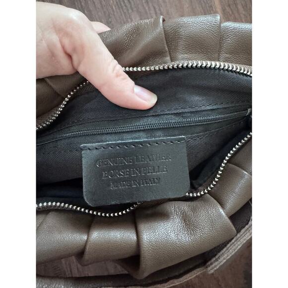 Borse In Pelle Genuine Leather Brown Handbag - Picture 3 of 5